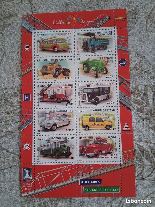 3 planches timbres Collection Jeunesse 2001 2002 2003 (image 4)