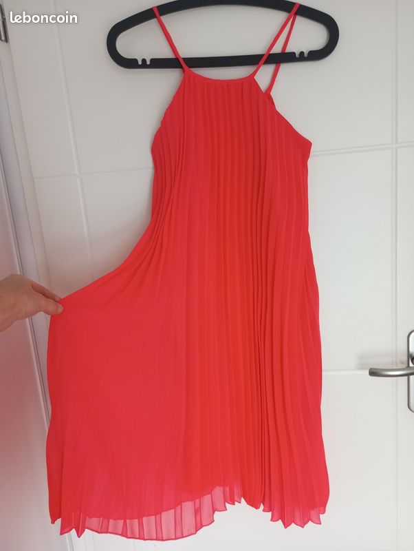 Robe plissée d'été, rose fuchsia - Molly Bracken – Taille 40 (image 2)