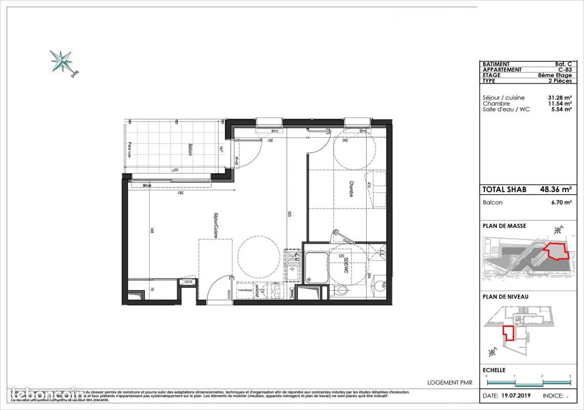 Appartement 2 pièces 48 m² - Bordeaux 33800 (image 2)