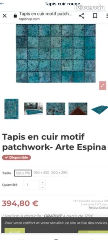 Tapis cuir rouge (image 3)