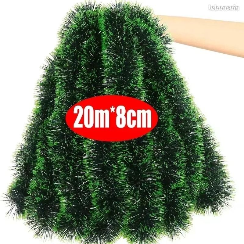 EBOOT 32,8 Pieds Guirlande Tinsel Métallique Scintillante Décorations de Suspension de Guirlande Tinsel pour Couronne d'Arbre de Noël Fournitures de Mariage (Blanc EBOOT 32,8 Pieds Guirlande Tinsel Métallique Scintillante Décorations de Suspension de Guirlande Tinsel pour Couronne d'Arbre de Noël Fournitures de Mariage (Blanc
