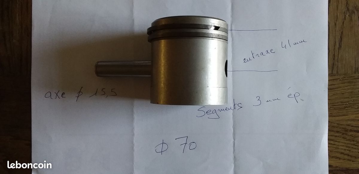 Piston neuf TERROT 350 latérale 70 mm (image 1)