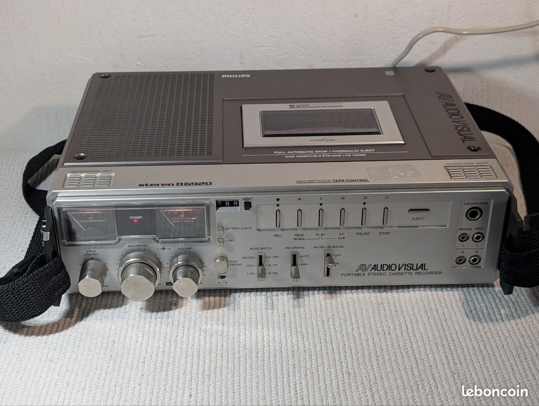 ② Philips AV Audio Visual D6920 Enregistreur Cassette Stéréo