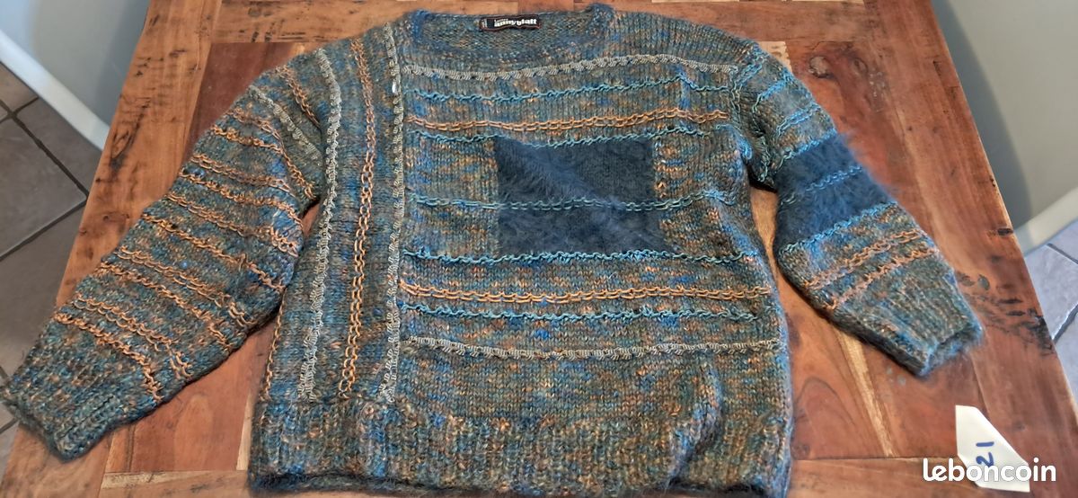 Pull Anny Blatt Multicolore - Taille M - Occasion En Très Bon état - Style Régulier Pour Femme - Laine De Qualité Et Motif Unique