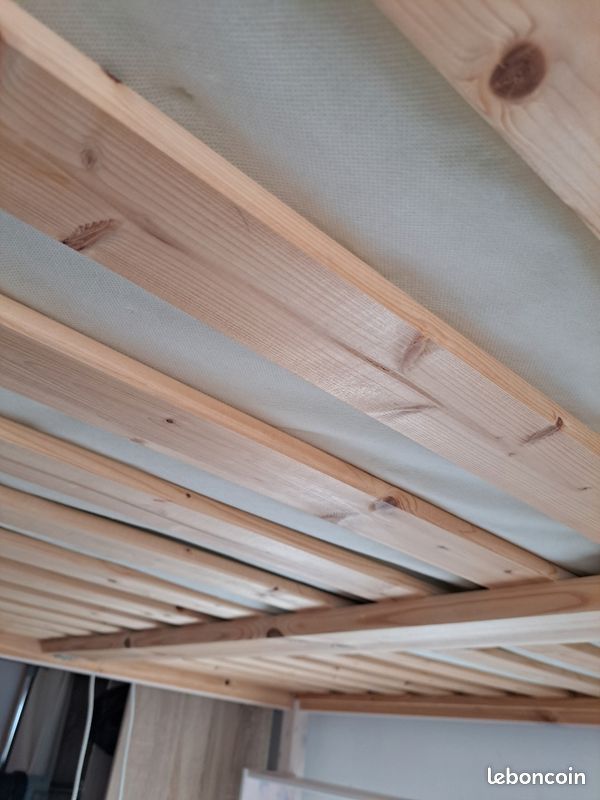 Lit mezzanine double,bureau, sommelier matelas (image 16)