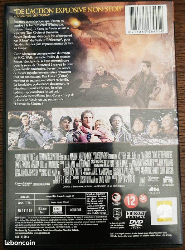 DVD La Guerre des Mondes – Tom Cruise – Spielberg (image 2)