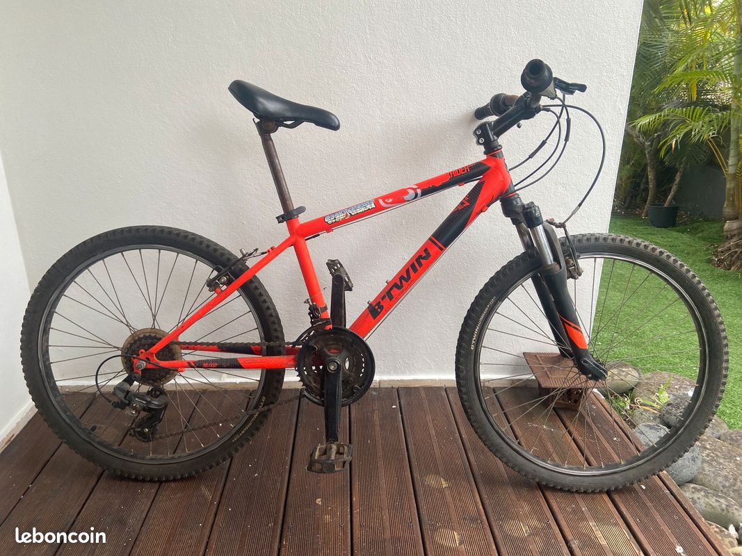 Btwin 24 Inch Red Mountain Bike 24 Inch Rockrider 2023 B'TWIN 24