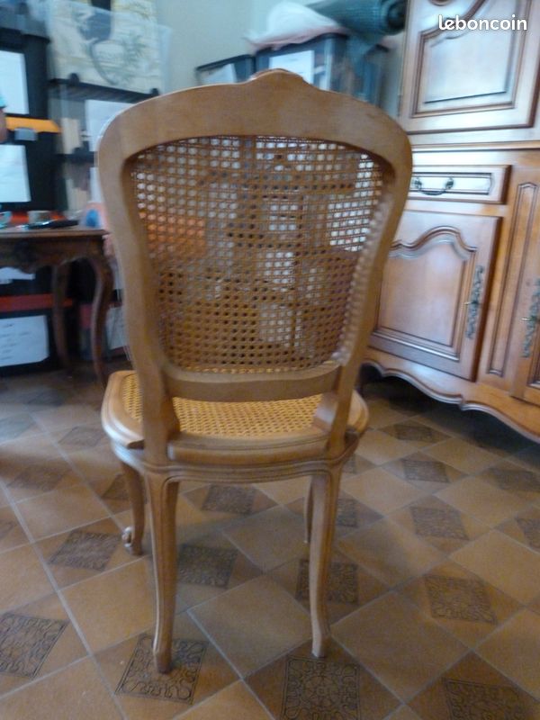 4 Chaises Cannées Merisier (image 2)
