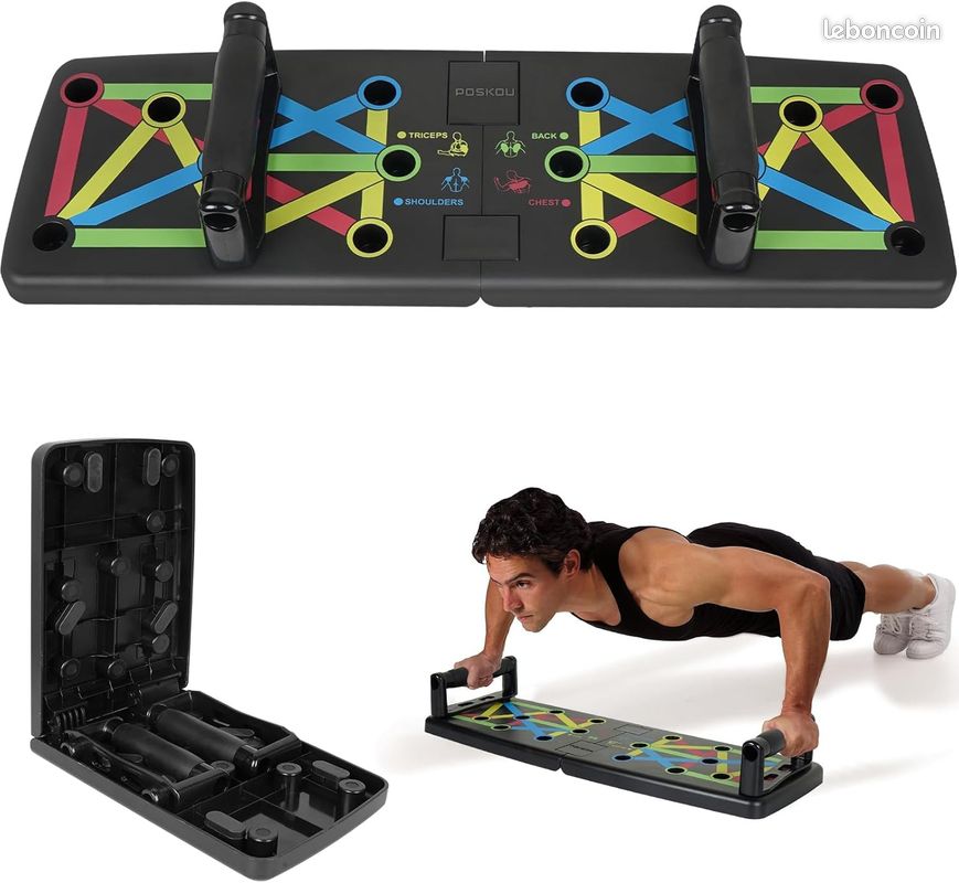 Planche à Pompes Multifonction - Fitness à Domicile - Musculation Bras, Dos, Triceps