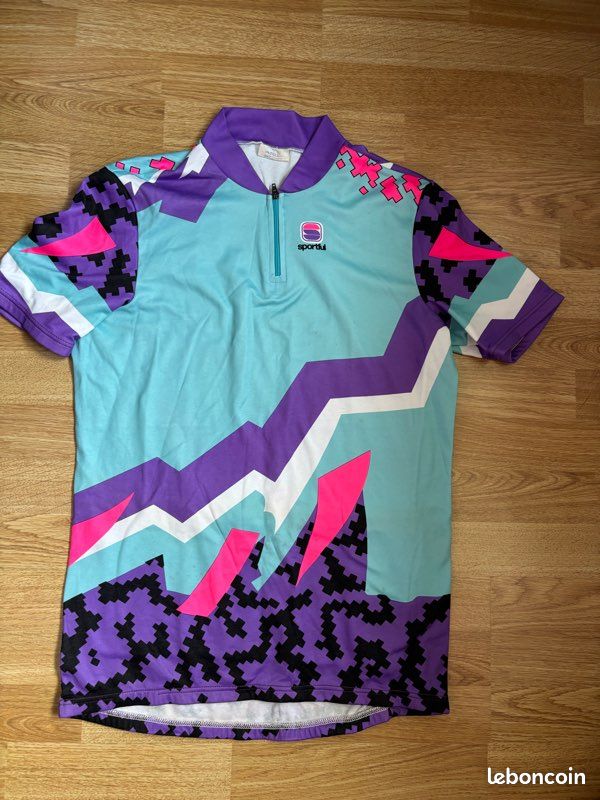 Maillot Cyclisme Vintage Sportful – Années 90 – Taille M (56 Cm) – Manches Courtes – Homme