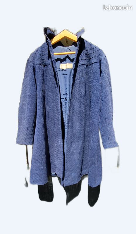 Manteau bleu vintage 36 (image 1)