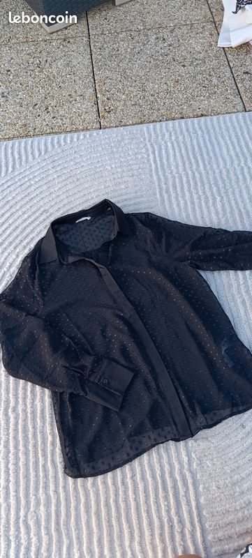 Blouse noire cache cache (image 1)