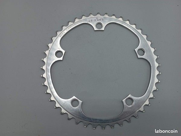 Plateau Vélo Campagnolo 44 Dents Alu Argenté - BCD 135, Pour Vélo De Route/course, Occasion Bon état