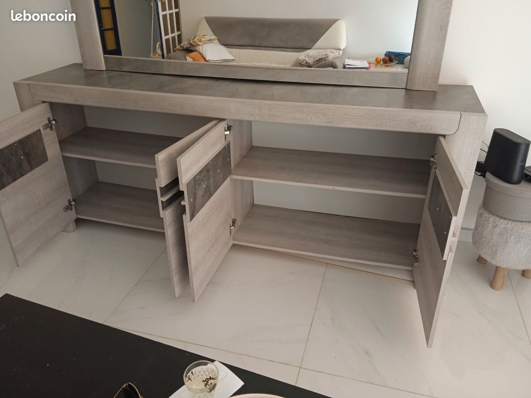 Buffet gris en très bon état (image 4)