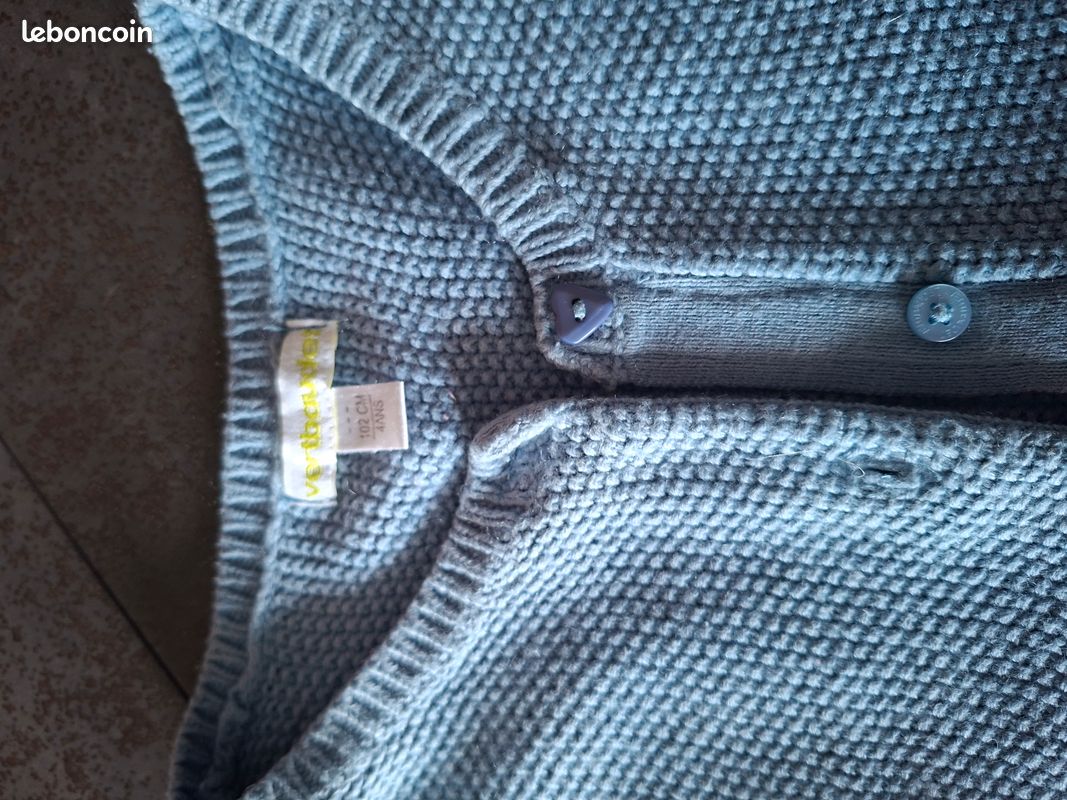 Gilet bleu pour fille de 4 ans (image 2)