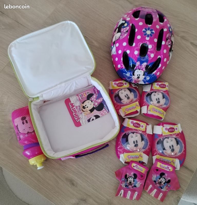 Kit protection vélo, trottinette enfant Disney Minnie et valise lunch Disney (image 3)