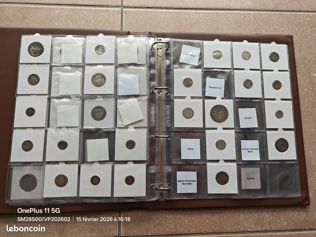 Classeur 56 Monnaies Étrangères Argent - 25 Pays (image 5)