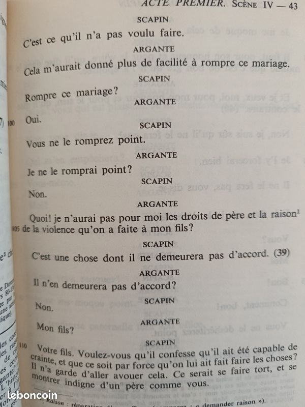 Roman " Les fourberies de Scapin " (image 7)