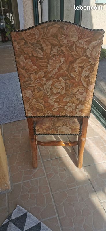 Fauteuil et chaises os de mouton (image 4)