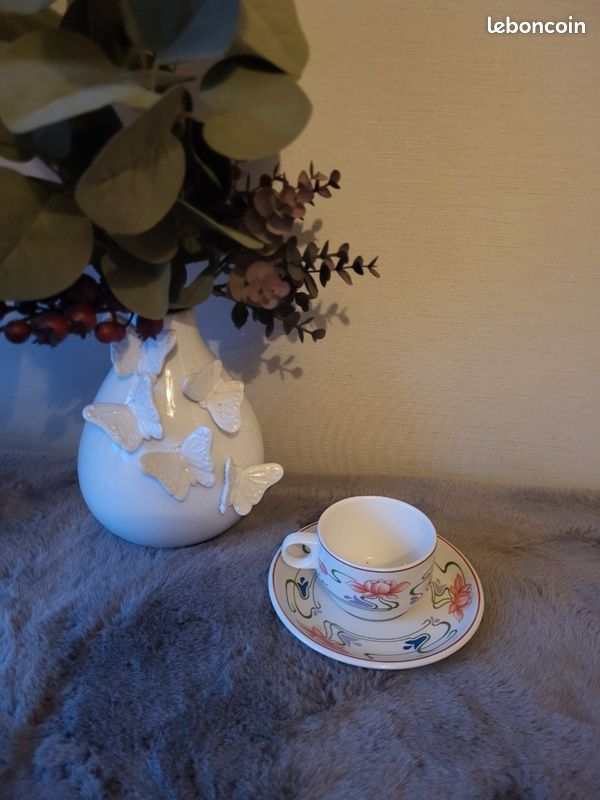 Tasse à Café Villeroy & Boch Florida En Porcelaine - Motif Multicolore, Occasion - Fabriquée En France