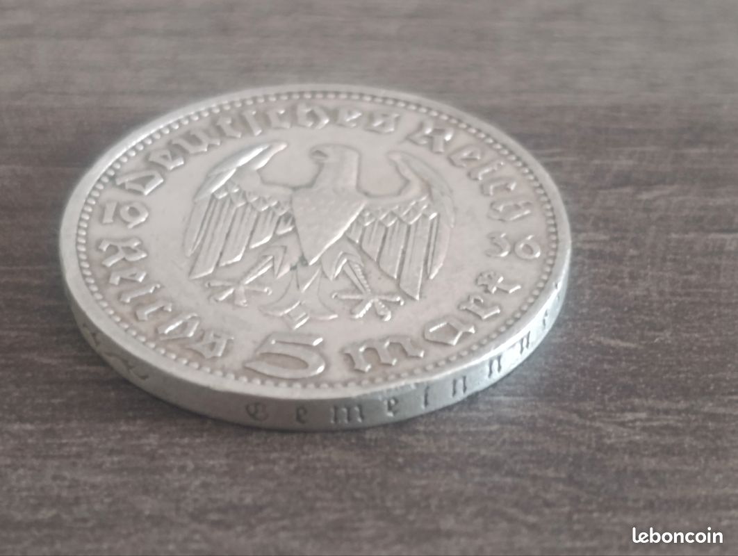 Pièce allemande en argent 5 mark (image 5)