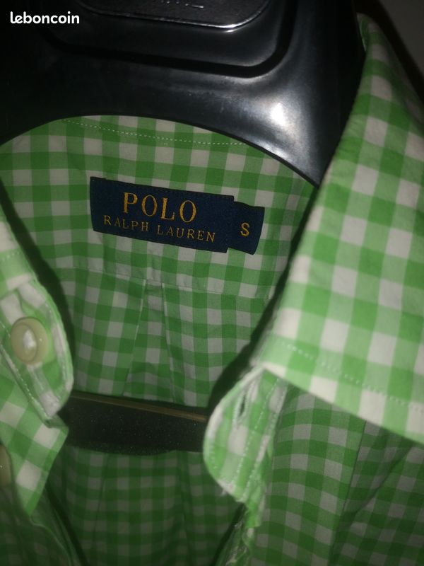 Chemise Ralph Lauren verte et blanche (image 1)