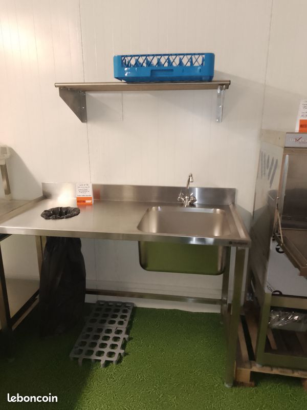 Bac de plonge inox matériel CHR professionnel pour restaurant (image 2)