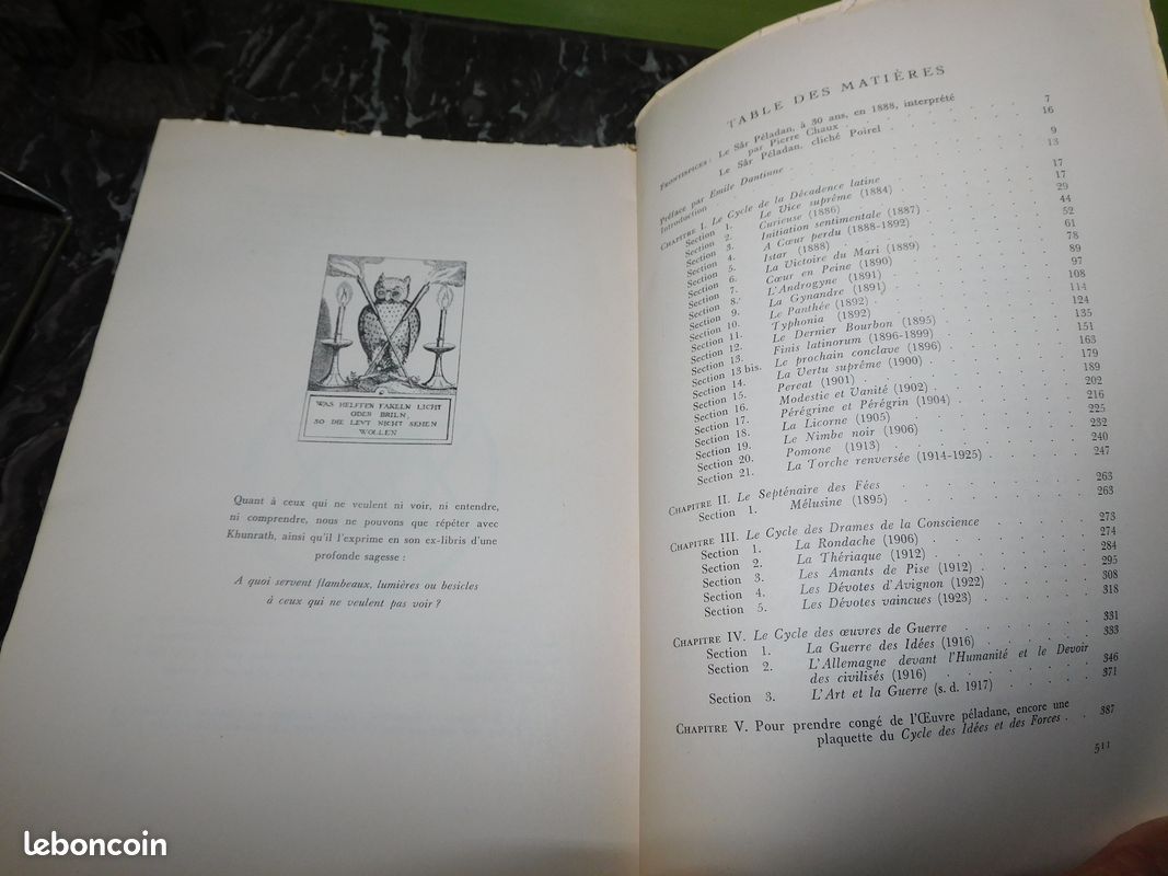 La pensée et les secrets du sâr joséphin péladan bertholet 1958 rose-croix occultisme ésotérisme art (image 2)