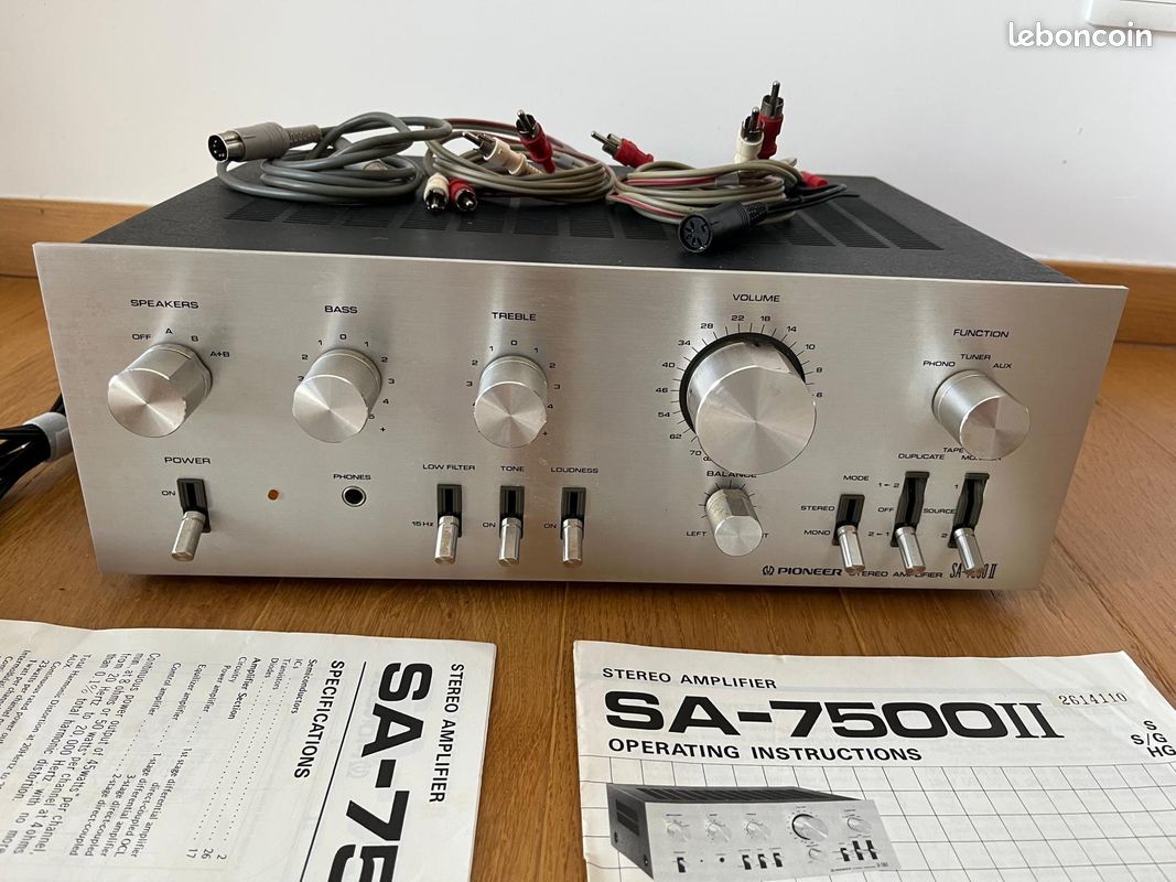 Ampli Vintage Pioneer SA-7500 II – Hi-Fi Stéréo, Fonctionnel, Rare