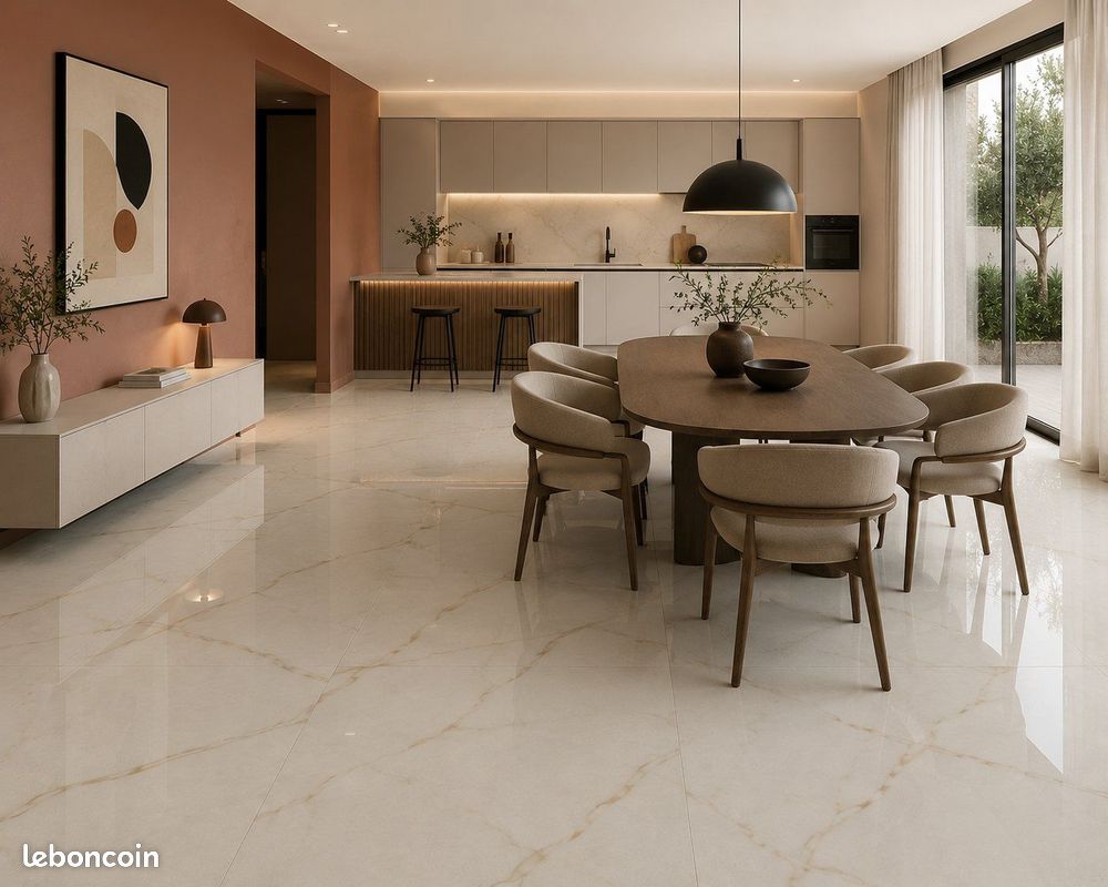 🔥 GRAND DÉSTOCKAGE DE JUILLET – CARRELAGE UNIK CREAM 120x120 🔥 (image 2)