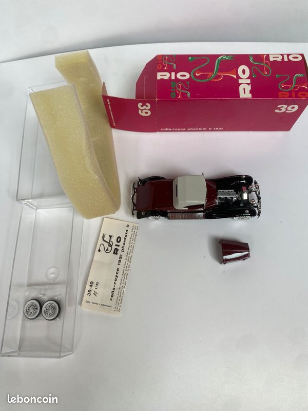 Rolls Royce Phantom II 1931 1/43 Rio Boite Vitrine