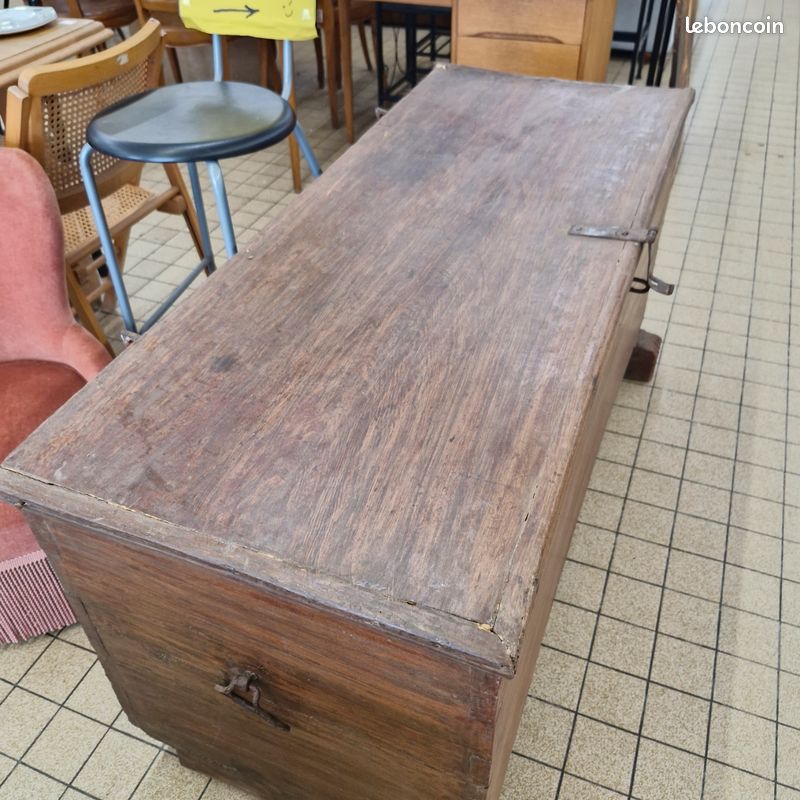 Grande malle/coffre sur pieds, en chêne (image 3)