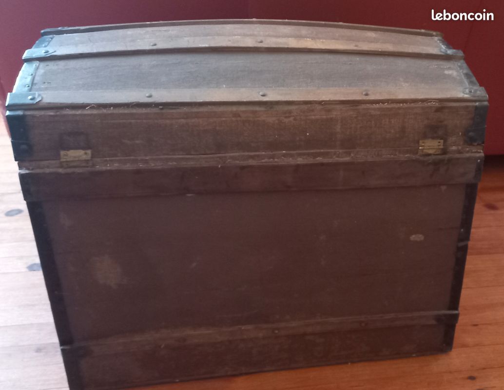 Malle coffre ancien vintage (image 8)