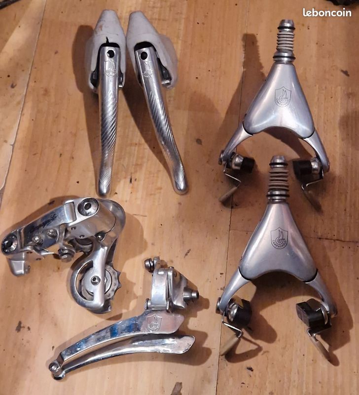 Lot Boulons De Plateau Campagnolo Record Alliage Argent - Vintage Italie (5 Pièces)