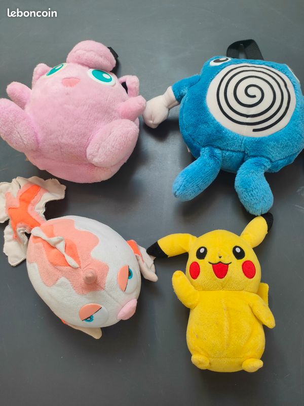 Lot pokemon peluches et 2 sacs (image 1)