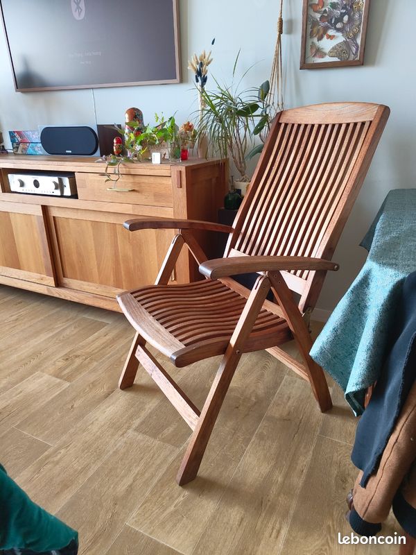 Fauteuil en teck massif (image 1)