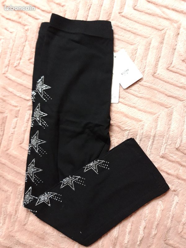 Legging court etoile strass neuf S/M (image 2)