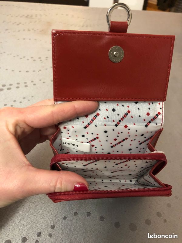 Porte feuille rodier rouge (image 3)