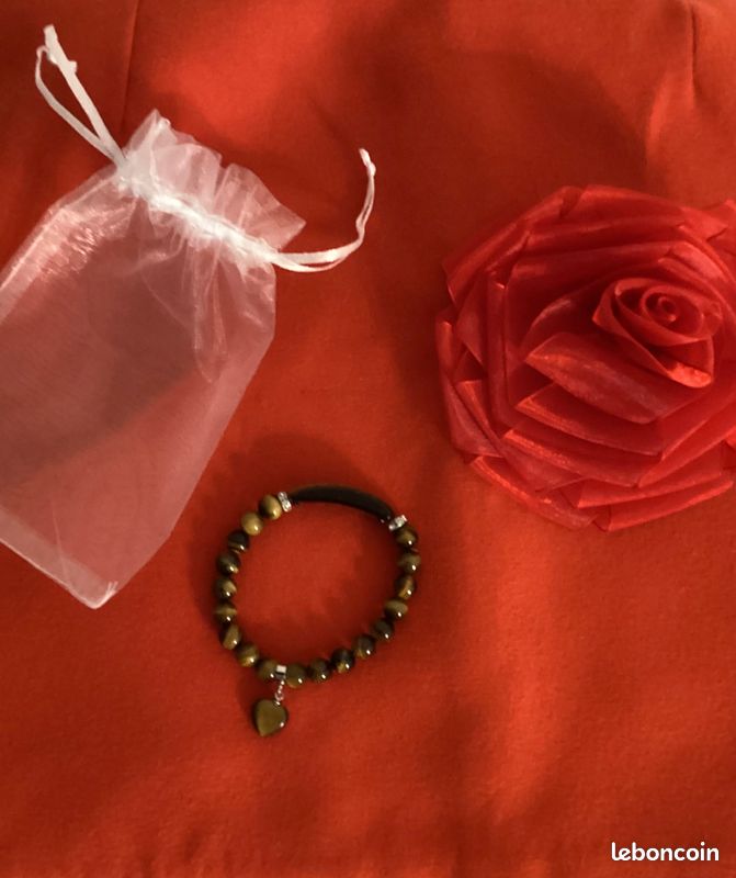 Bracelet en pierre naturelle œil du tigre (image 3)