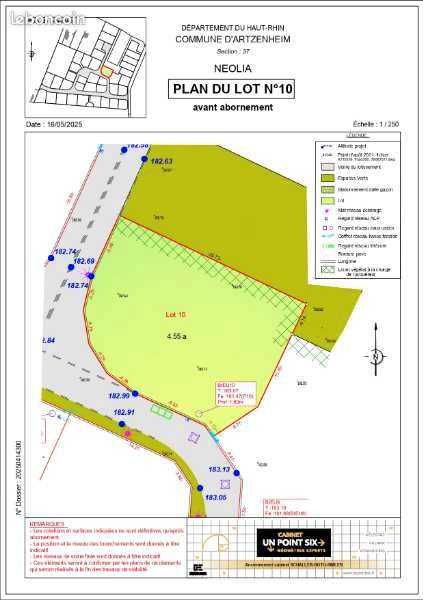 Terrain 455 m² · à Artzenheim · 90 027 €