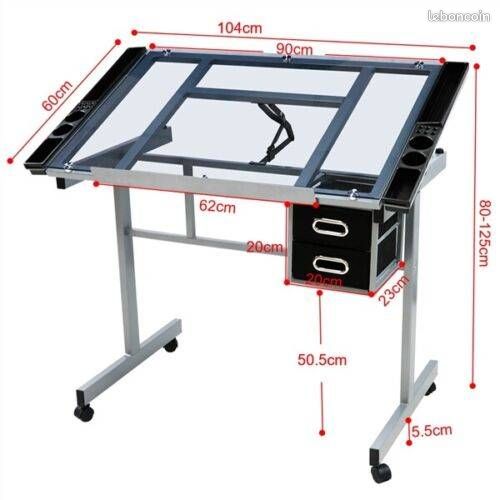 Table à Dessin Inclinable - 2 Tiroirs - Neuf – Livraison gratuite en France ⭐ ⭐ ⭐ (image 5)