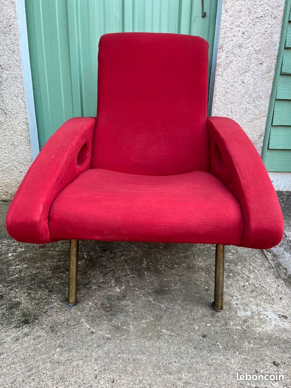 Rare Fauteuil François Letourneur pour Maurice Mourra 1950 Vintage (image 3)