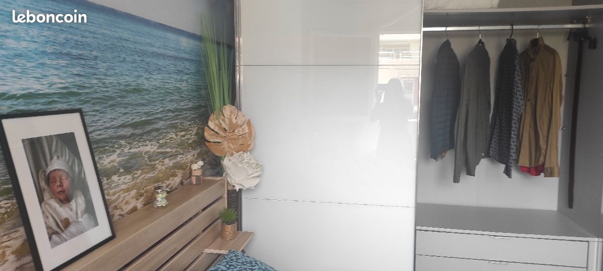 Armoire blanche porte KZ en verre (image 2)