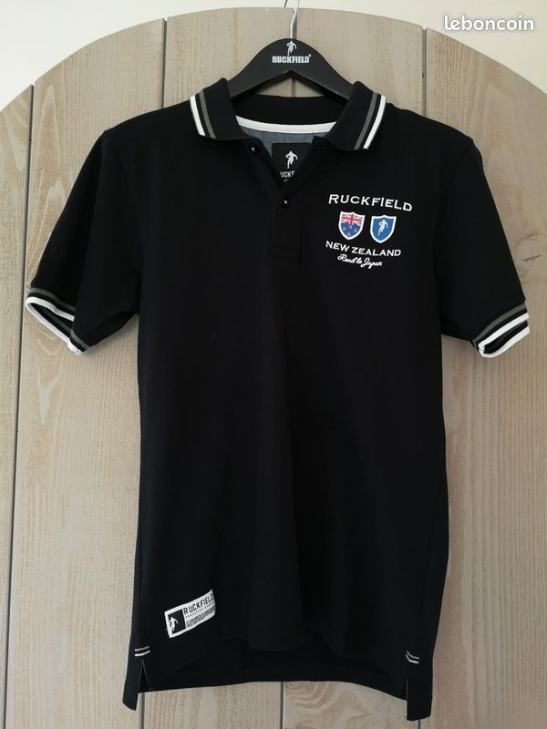 Polo manches courtes noir rugby World cup taille S Neuf (image 1)