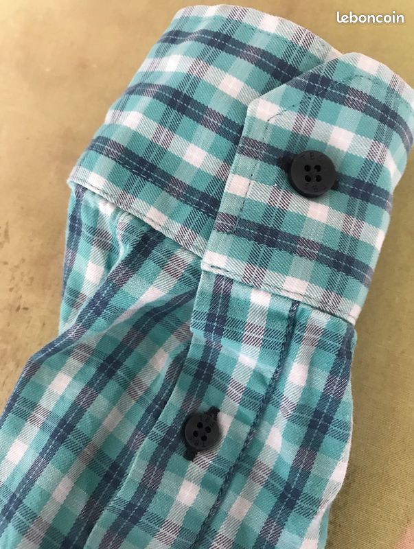 Chemise à carreaux bleus Tbs XXL (image 4)