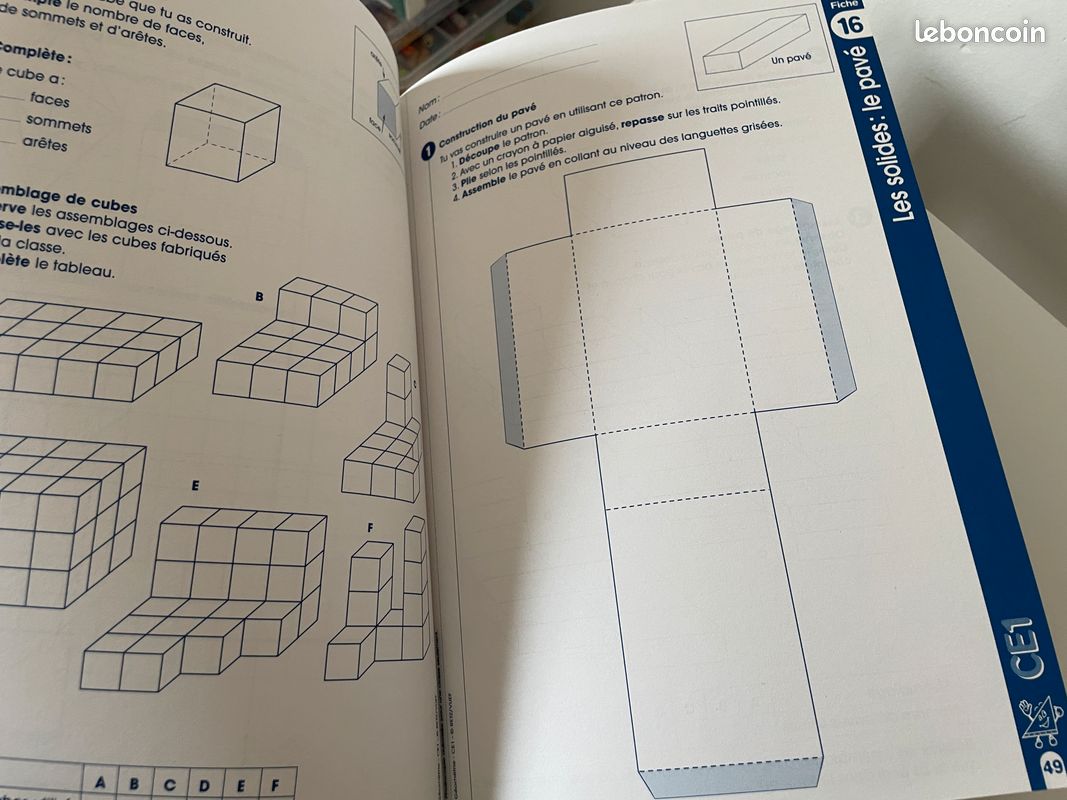 Géométrie CE1 Fiches à photocopier (image 17)