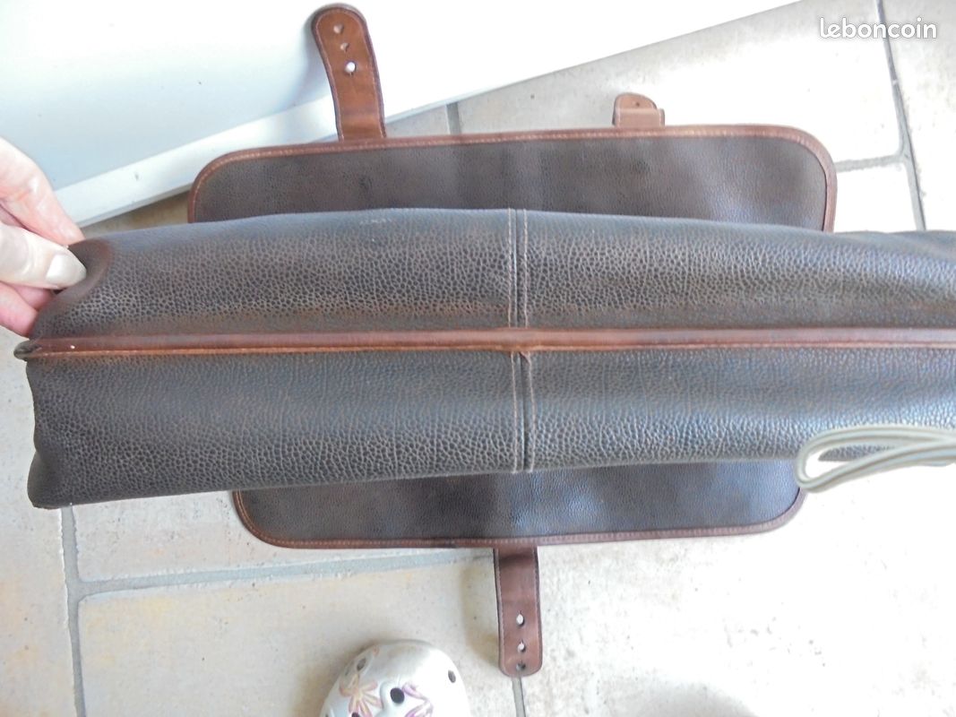 Cartable,sacoche vintage en cuir Bruno Conti (image 10)