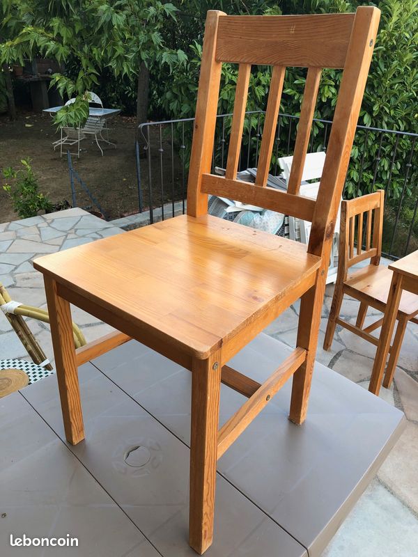 Table et chaises en pin (image 4)