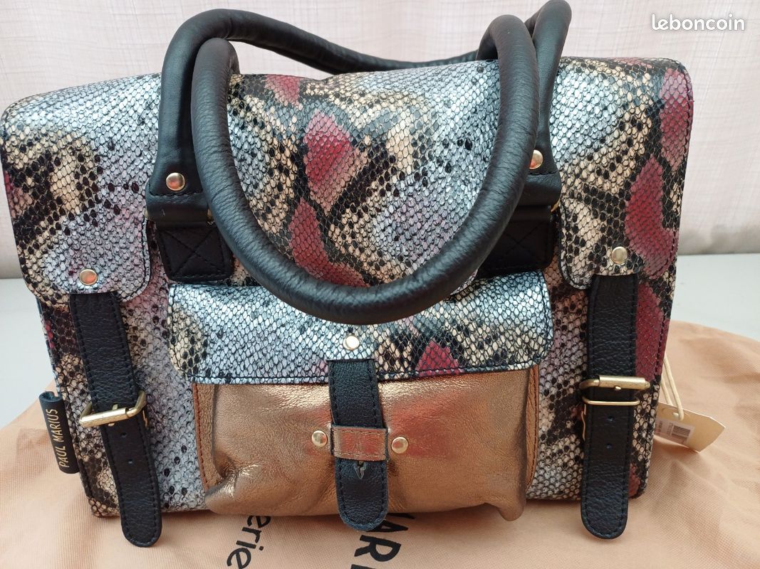 Rive Gauche M Sac A Main Cuir Paul Marius Leather Shoulder Bag For