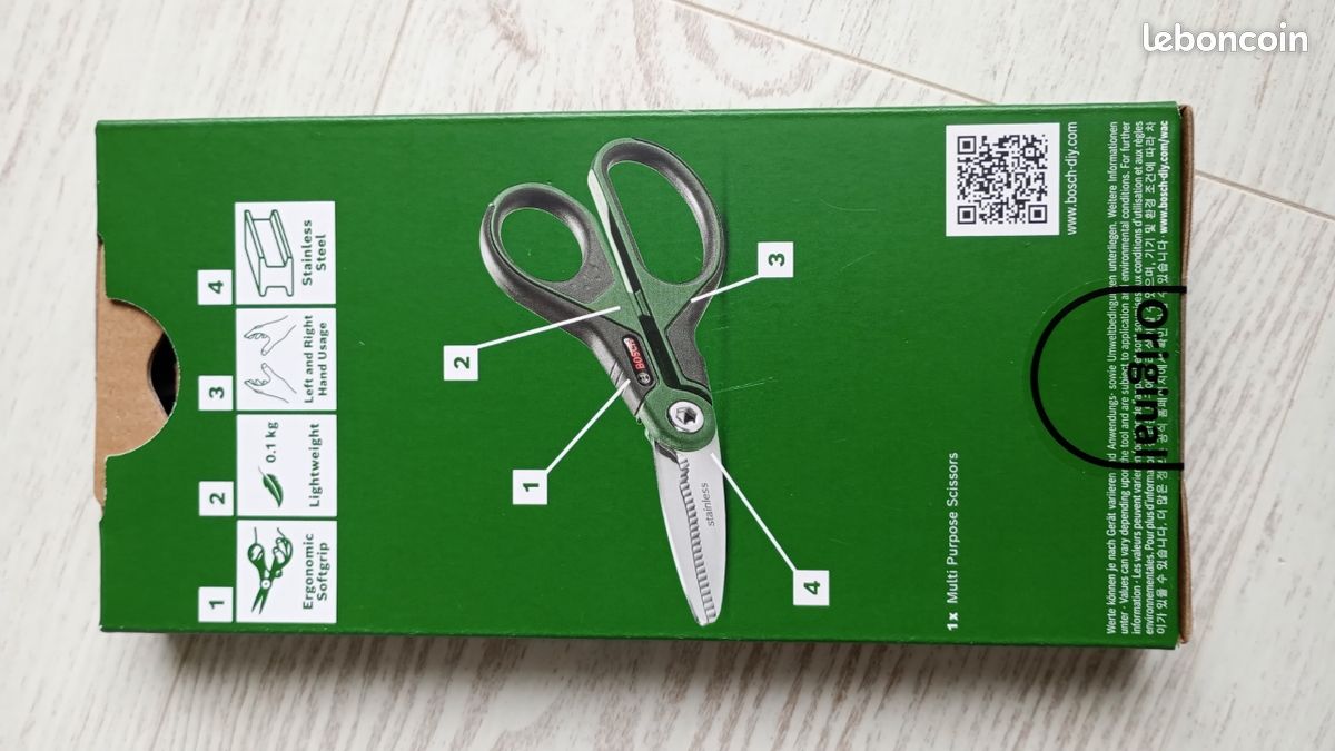 Ciseaux Multi-usage BOSCH - Lame En Acier Inoxydable - Neuf Sous Emballage D'origine